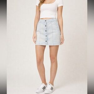 Cloth & Stone‎ Light Wash Denim Mini Skirt Small